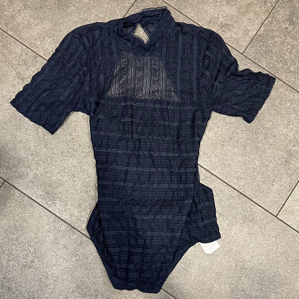 Abercrombie and Fitch Lace Mockneck Bodysuit